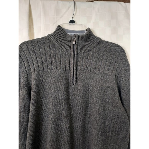 Covington Green-Quarter Zip Pull Over Dark Knit - Picture 2 of 8